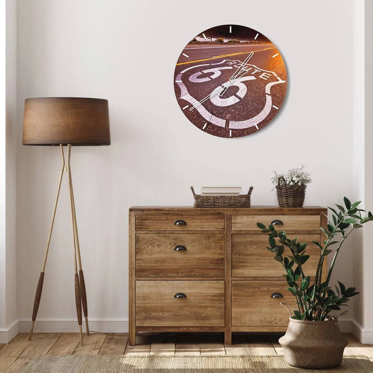 Falióra, Óra - A híres 66-os út - 30x30 cm