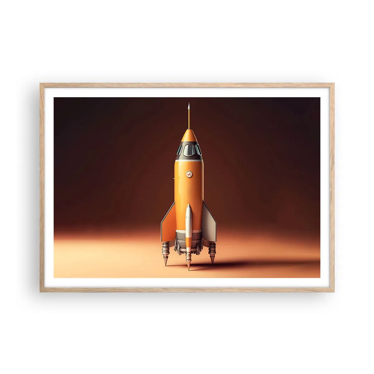 Poszter világos tölgy keretben - Egy álommal kezdődik - 100x70 cm