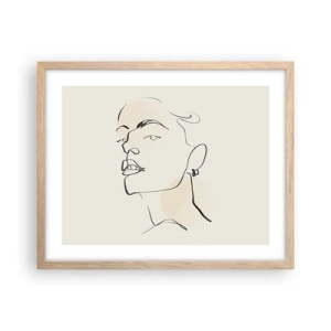 Poszter világos tölgy keretben - Büszke tekintet - 50x40 cm