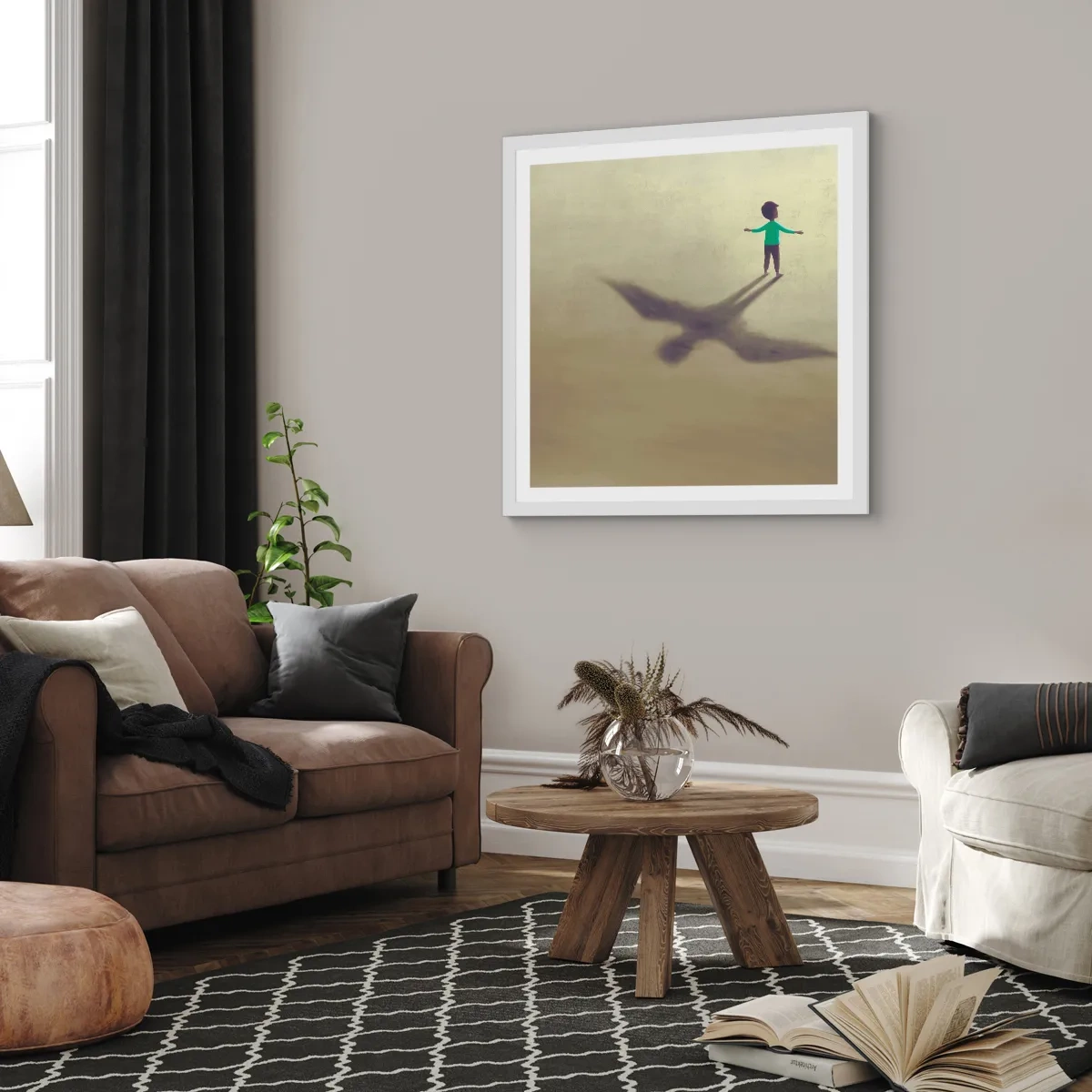 Poszter fekete keretben - A jövő hőse - 50x50 cm