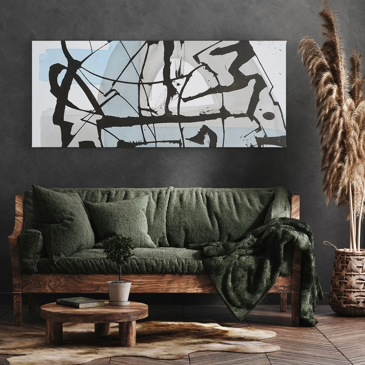 Vászonkép - Mindennek ellenére kék - 100x40 cm
