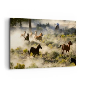 Vászonkép - Rivalizálás – szabadság, vagy férfierő? - 120x80 cm