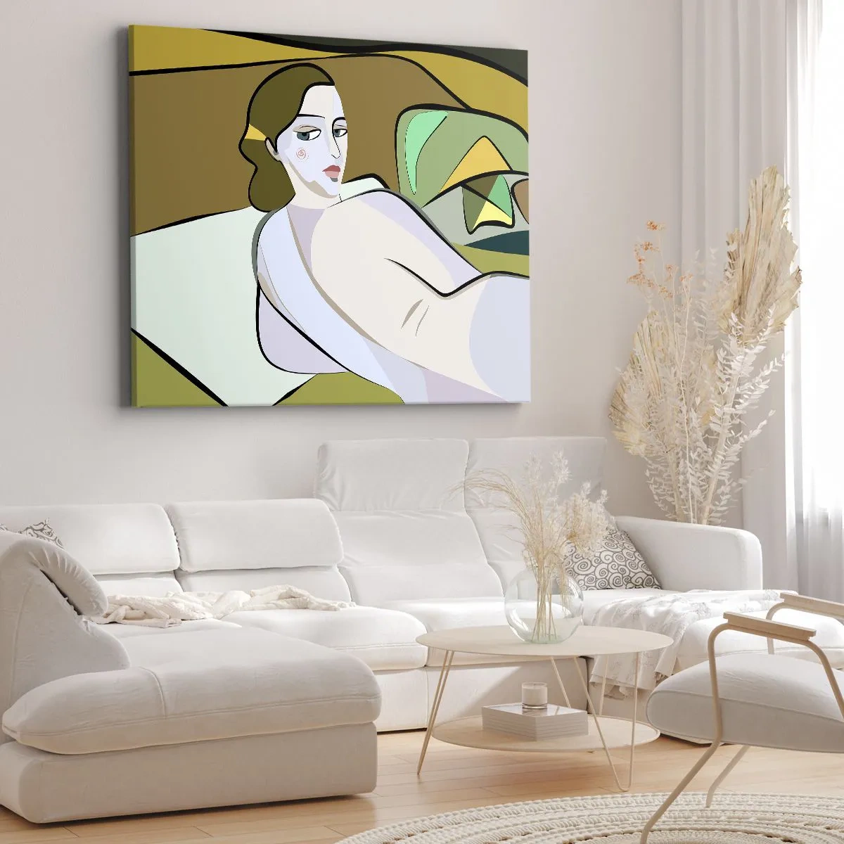 Vászonkép - Absztrakt figura modern stílusban - 70x50cm - Intim portré - Modern fali dekoráció nappalihoz és hálószobához ARTTOR