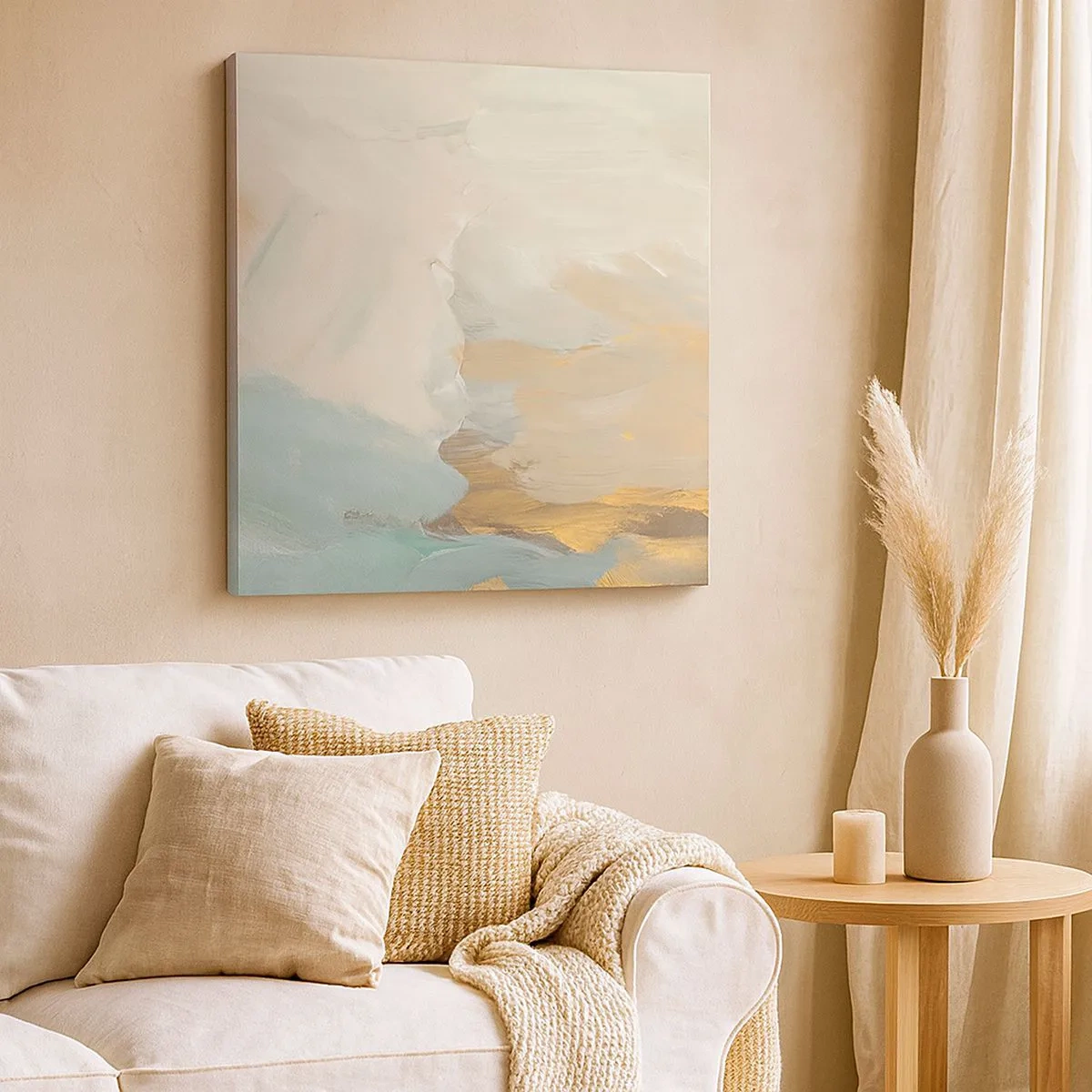 Vászonkép - Absztrakció - a szelídség földje - 30x30 cm