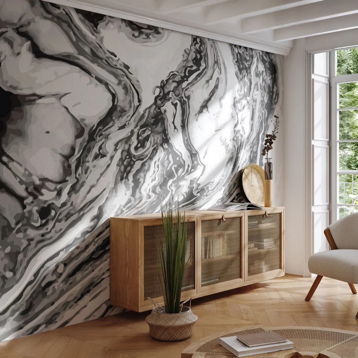 Fotótapéta Standard Eco - Kezdetben káosz uralkodott - Absztrakció, Darab, Modern minta - 250x175 cm