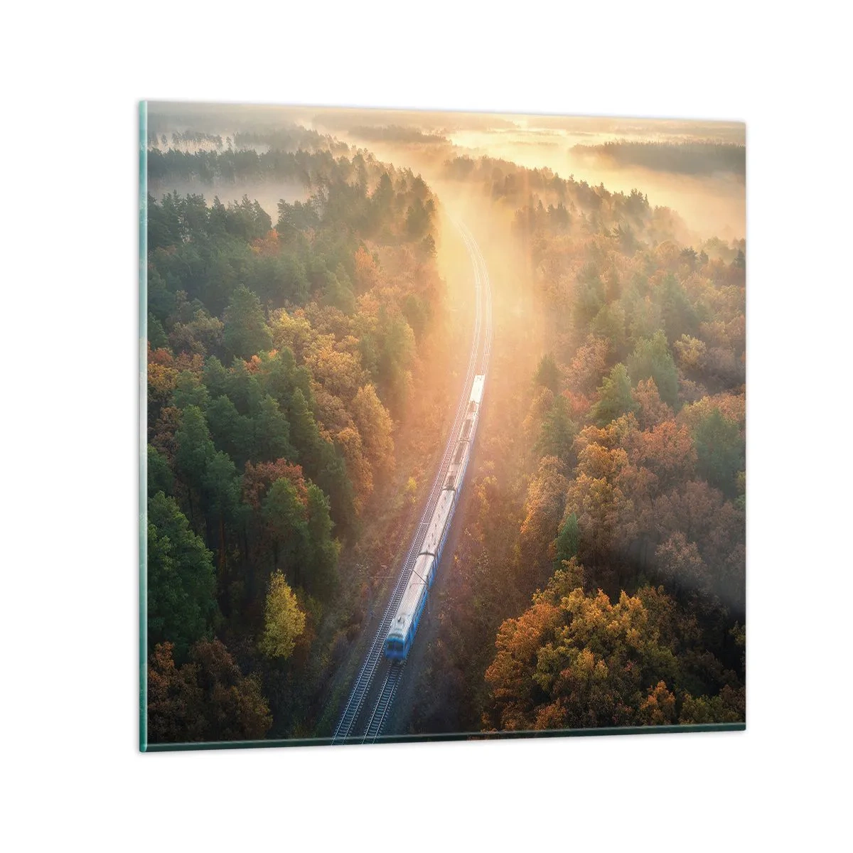 Üveg kép - Őszi utazás - 30x30 cm