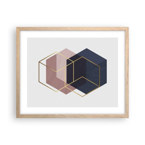 Poszter világos tölgy keretben - Az egyszerűség ereje - 50x40 cm