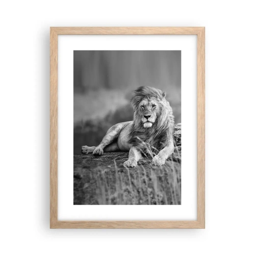 Poszter világos tölgy keretben - Királyi szieszta - 30x40 cm