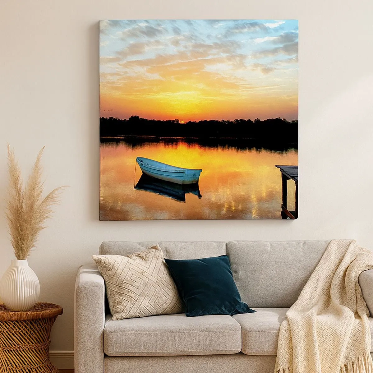 Vászonkép - Nézz, hallgass, meditálj - 30x30 cm