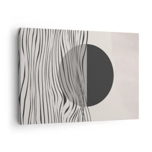 Vászonkép - Absztrakt vonalak és geometriai alakzatok tompa színekben - 70x50cm - A feles kompozíciója - Modern fali dekoráció nappalihoz és hálószobához ARTTOR