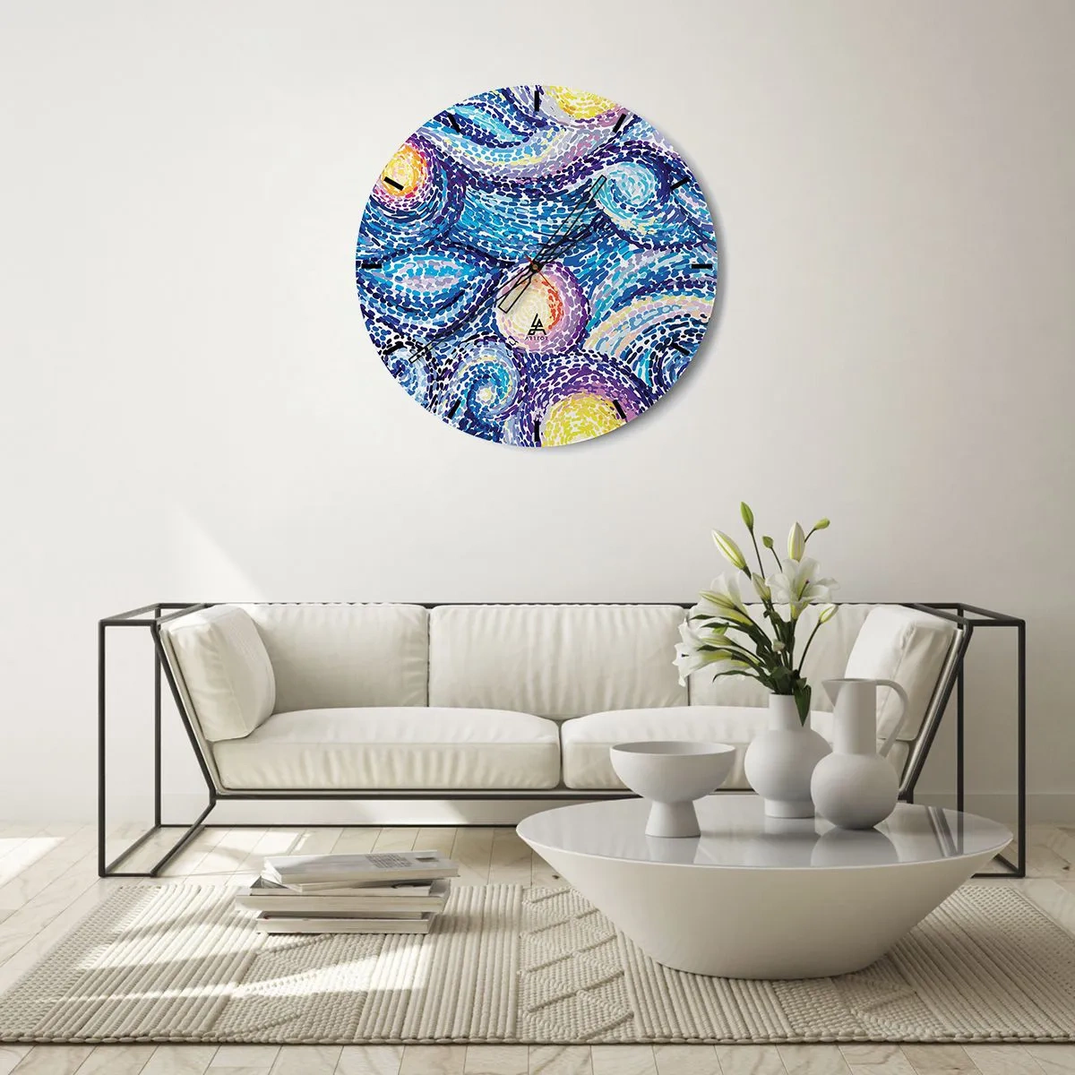 Falióra, Óra - Van Gogh képéből - 30x30 cm