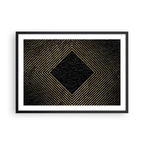 Poszter fehér keretben - Geometria glamour stílusban - 70x50 cm
