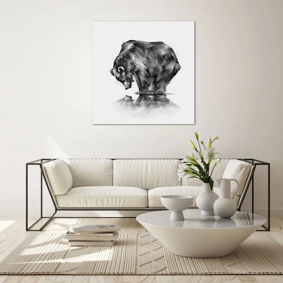 Üveg kép - Jó látni rokont - 60x60 cm