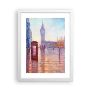 Poszter fekete keretben -  Őszi nap Londonban - 30x40 cm