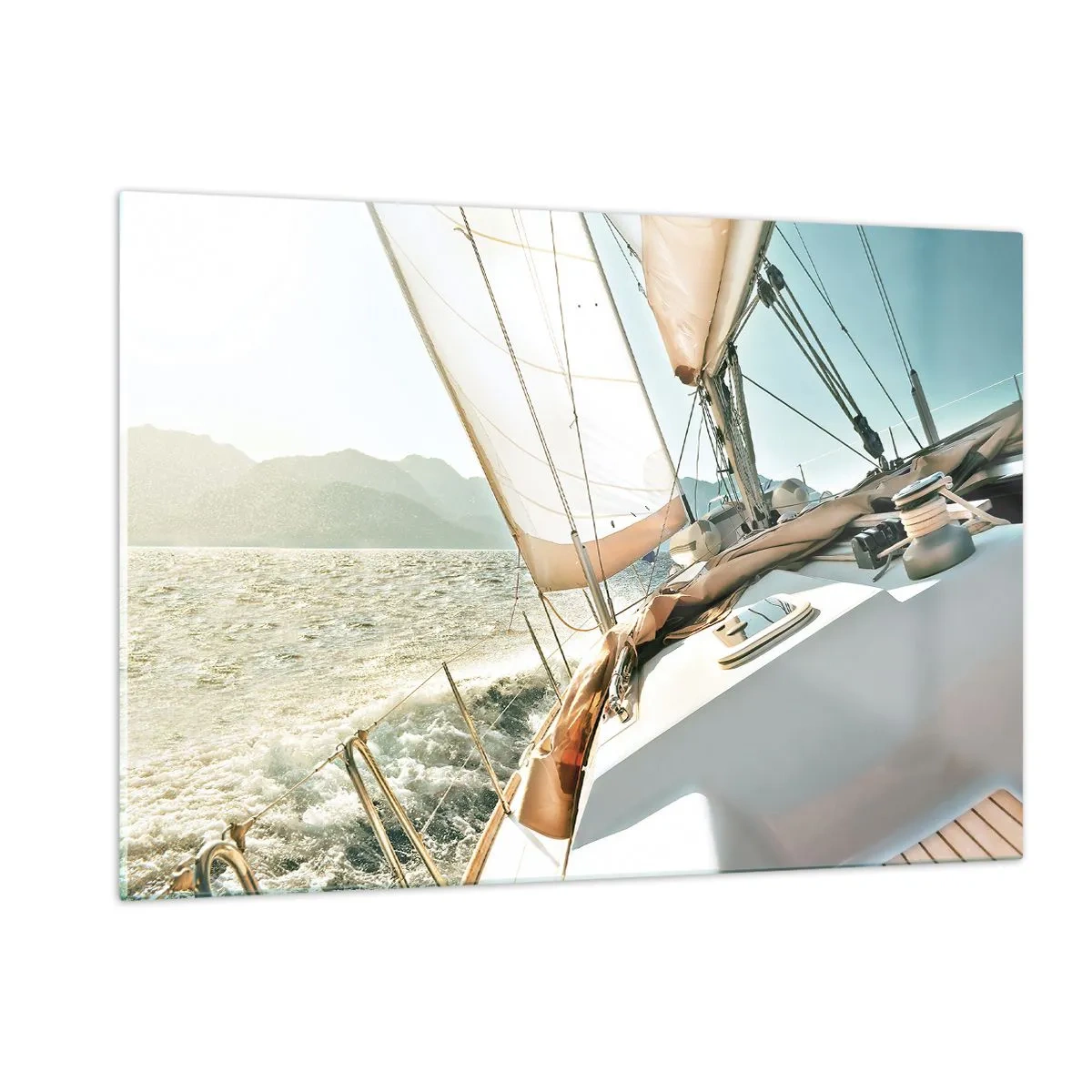 Üveg kép - Dagadó vitorlákkal - 120x80 cm