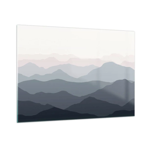 Üveg kép - A hegyek hullámai - 100x70 cm