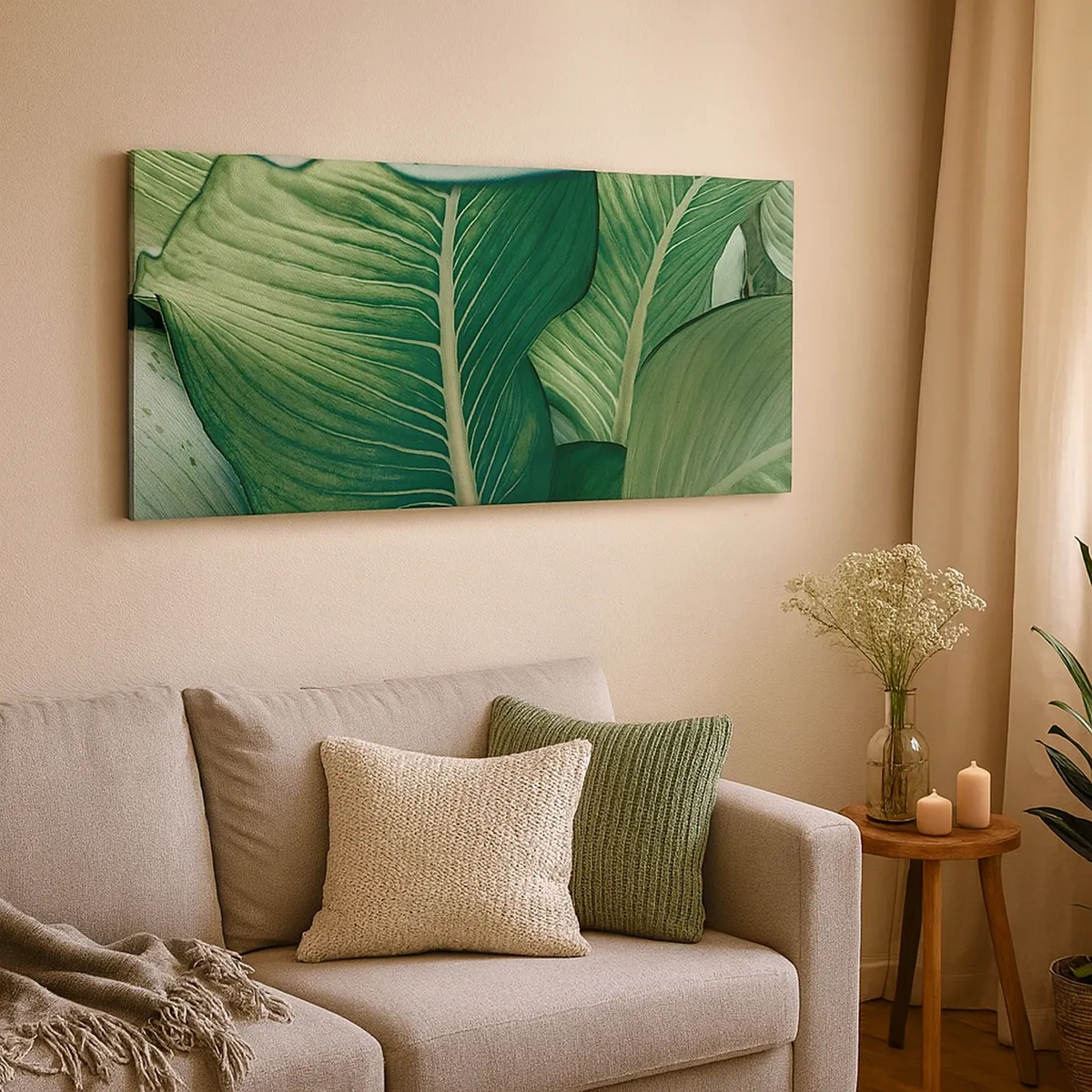 Vászonkép - Intenzíven zöld élet - 30x30 cm