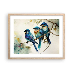 Poszter világos tölgy keretben - Megsértődött? - 50x40 cm