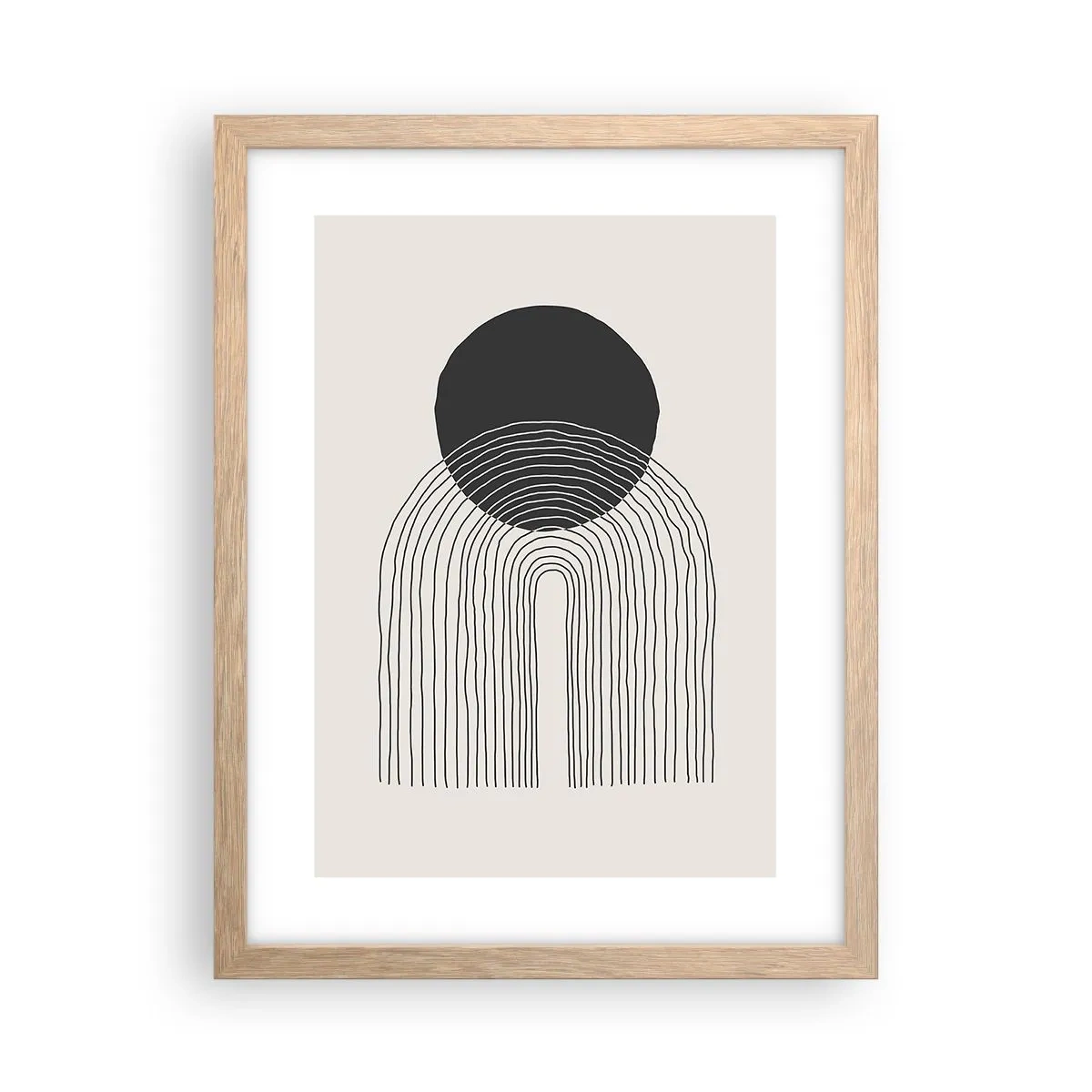 Poszter világos tölgy keretben - Remegés és biztosság - 30x40 cm