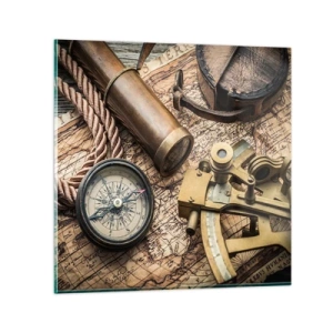 Üveg kép - Állítson be egy irányt - 50x50 cm