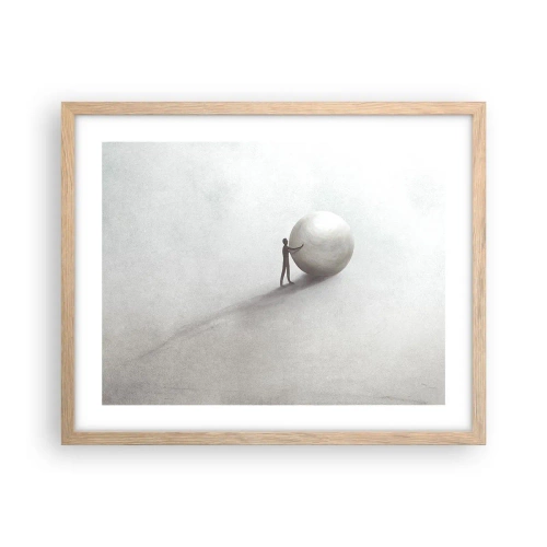 Poszter világos tölgy keretben - Az élet játéka - 50x40 cm