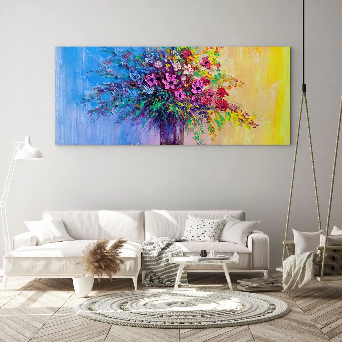 Üveg kép - A rét nyári ajándéka - 100x40 cm