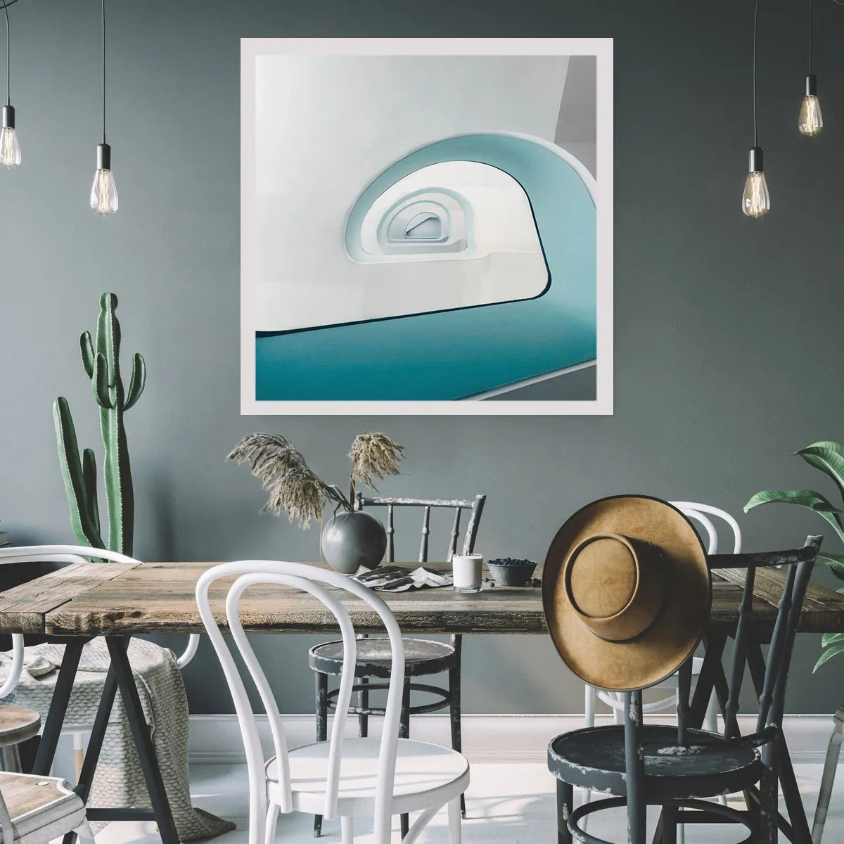 Poszter - A kék aljára - 60x60 cm