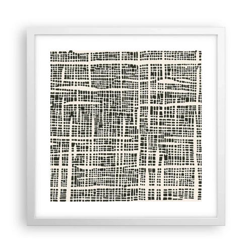 Poszter fekete keretben - Szőtt kompozíció - 40x40 cm