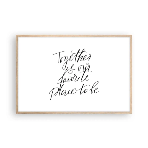 Poszter világos tölgy keretben - Te is érzed? - 91x61 cm