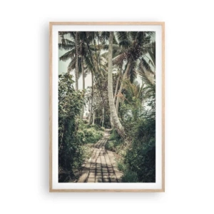 Poszter világos tölgy keretben - Pálma sugárút - 61x91 cm