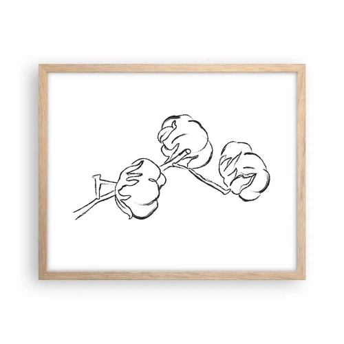 Poszter világos tölgy keretben - Pamut pehely - 50x40 cm