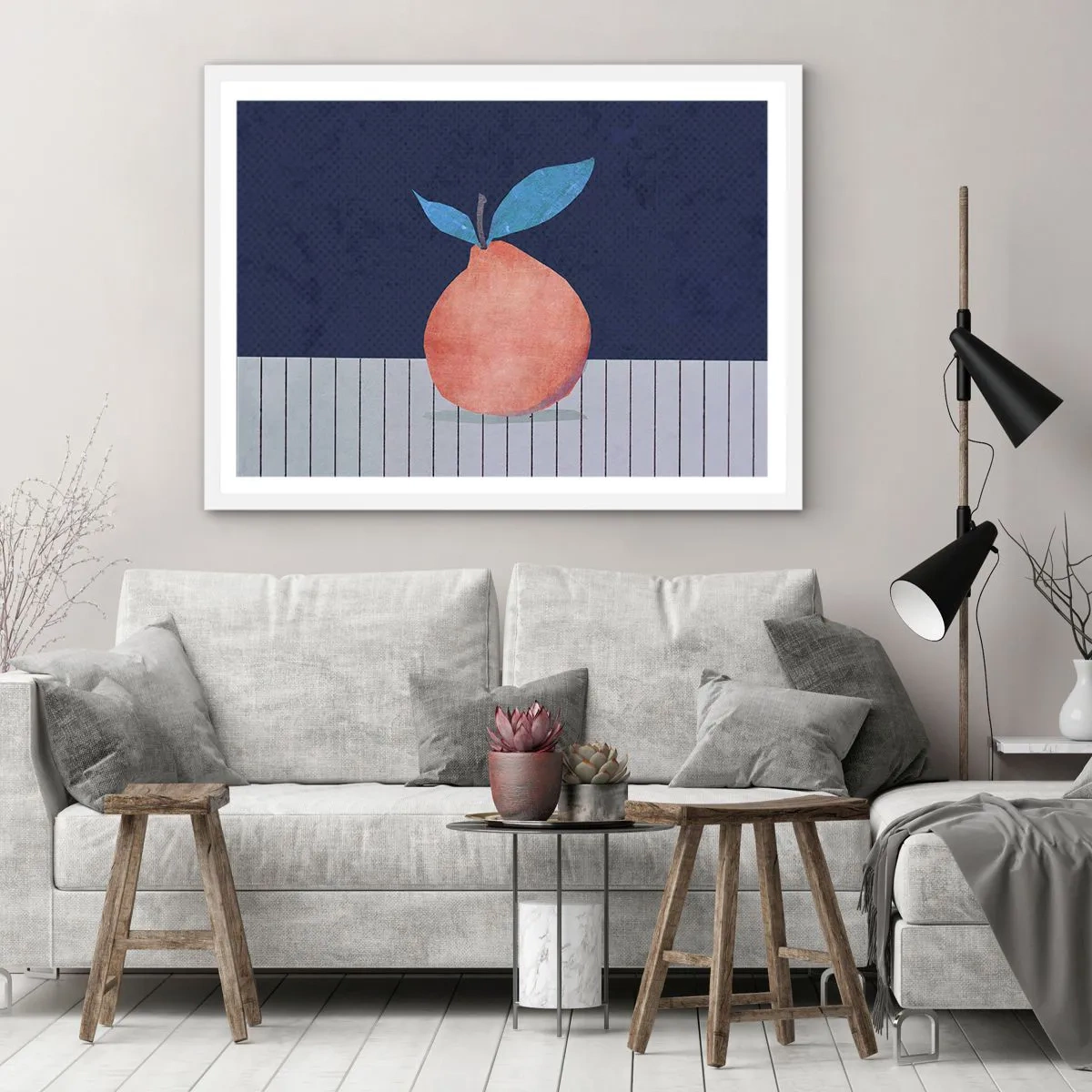 Poszter fekete keretben - Domborúság és sík - 100x70 cm