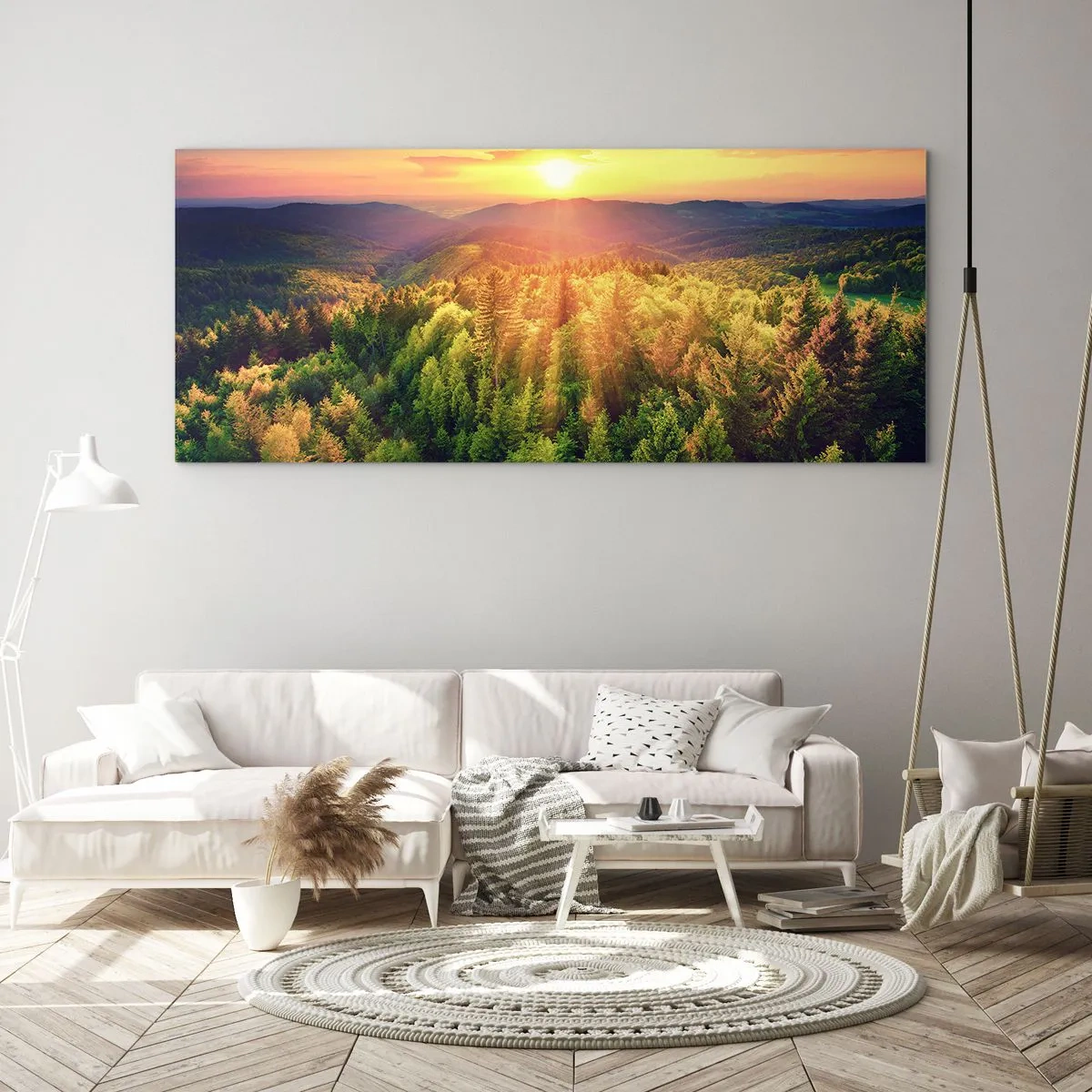 Üveg kép - Hegytetők és csúcsok - 100x40 cm