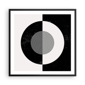 Poszter fehér keretben - Harmónia fekete-fehérben - 60x60 cm