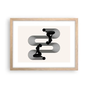 Poszter világos tölgy keretben - Érzéki szimmetria - 40x30 cm