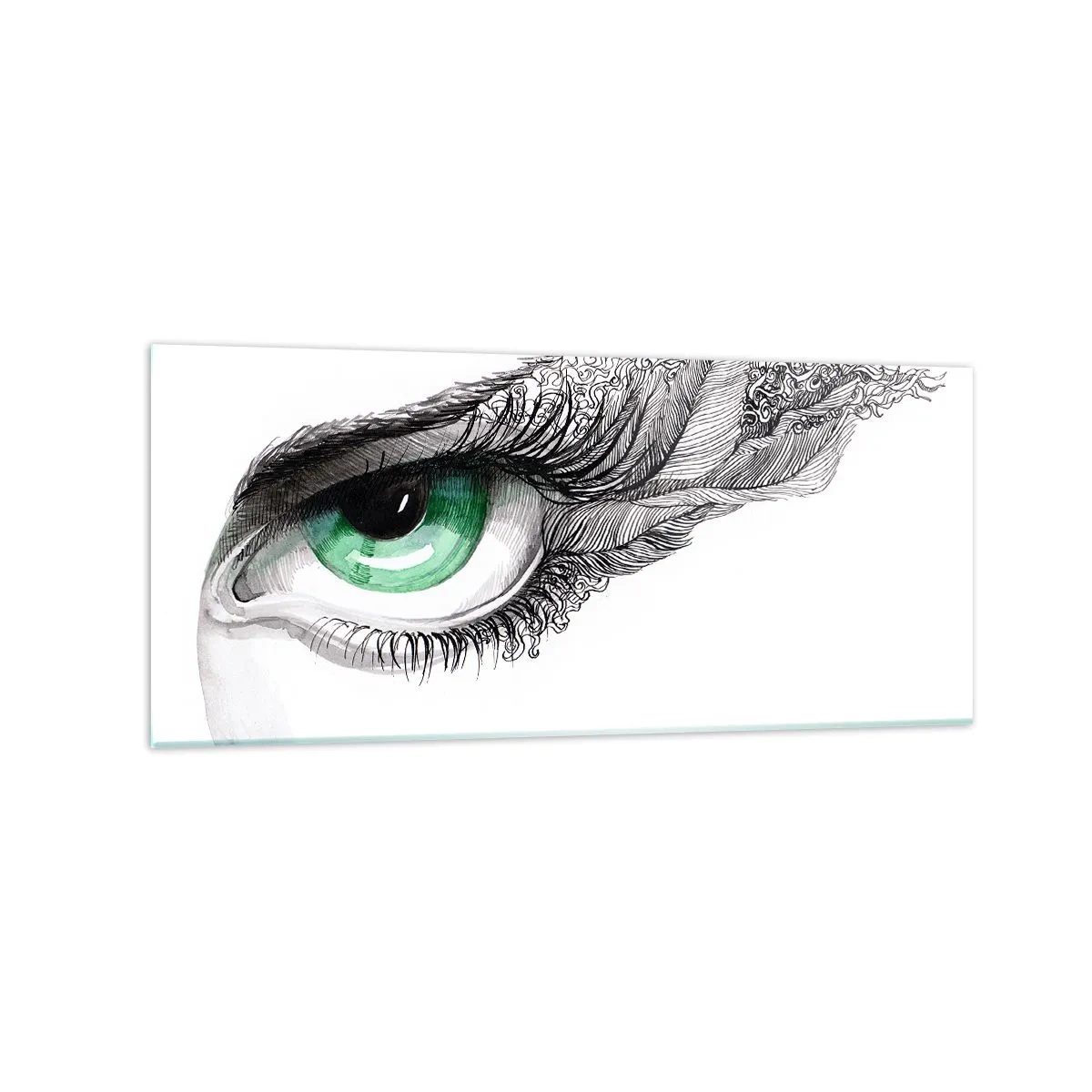 Üveg kép - Gyönyörű és támadásra kész - 120x50 cm