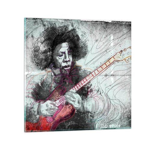 Üveg kép - A zene hullámain - 30x30 cm