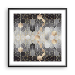 Poszter fehér keretben - Gyémánt kompozíció - 50x50 cm