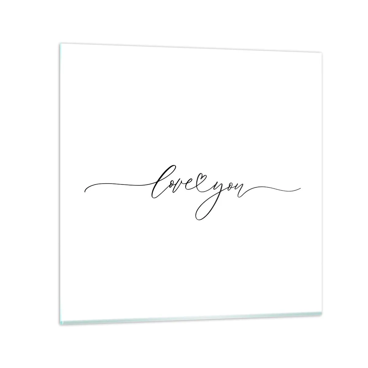 Üveg kép - Fekete fehéren - 50x50 cm