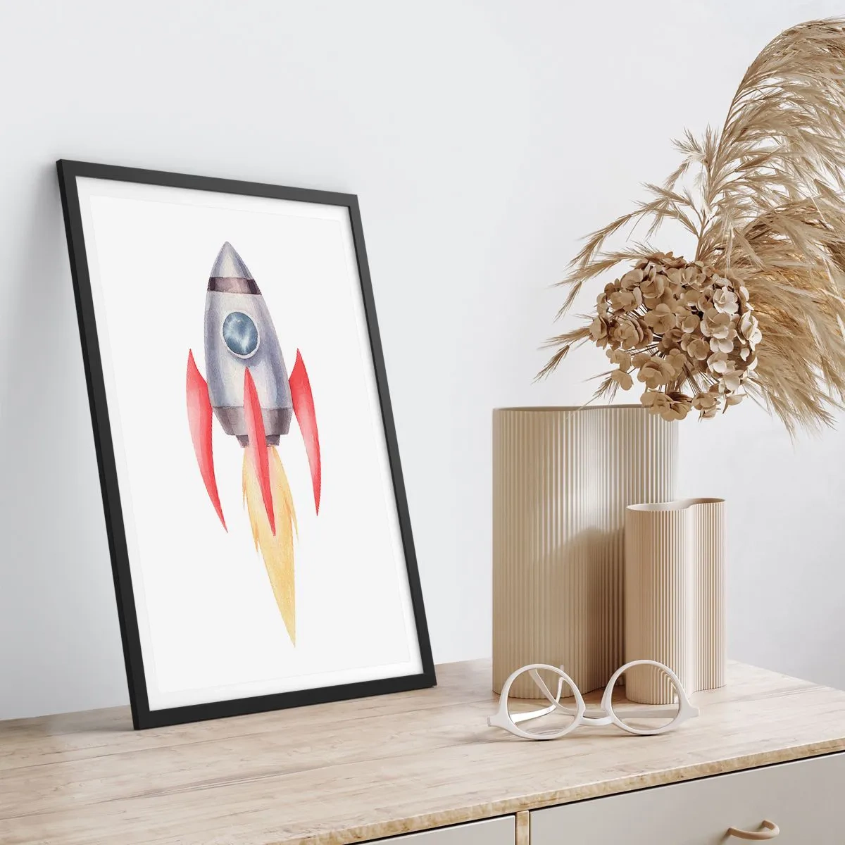 Poszter fehér keretben - Magasabbra, gyorsabban, messzebbre - 61x91 cm