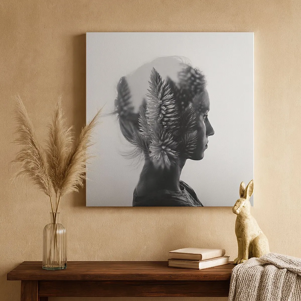 Vászonkép - A fenyőerdő hölgye - 30x30 cm