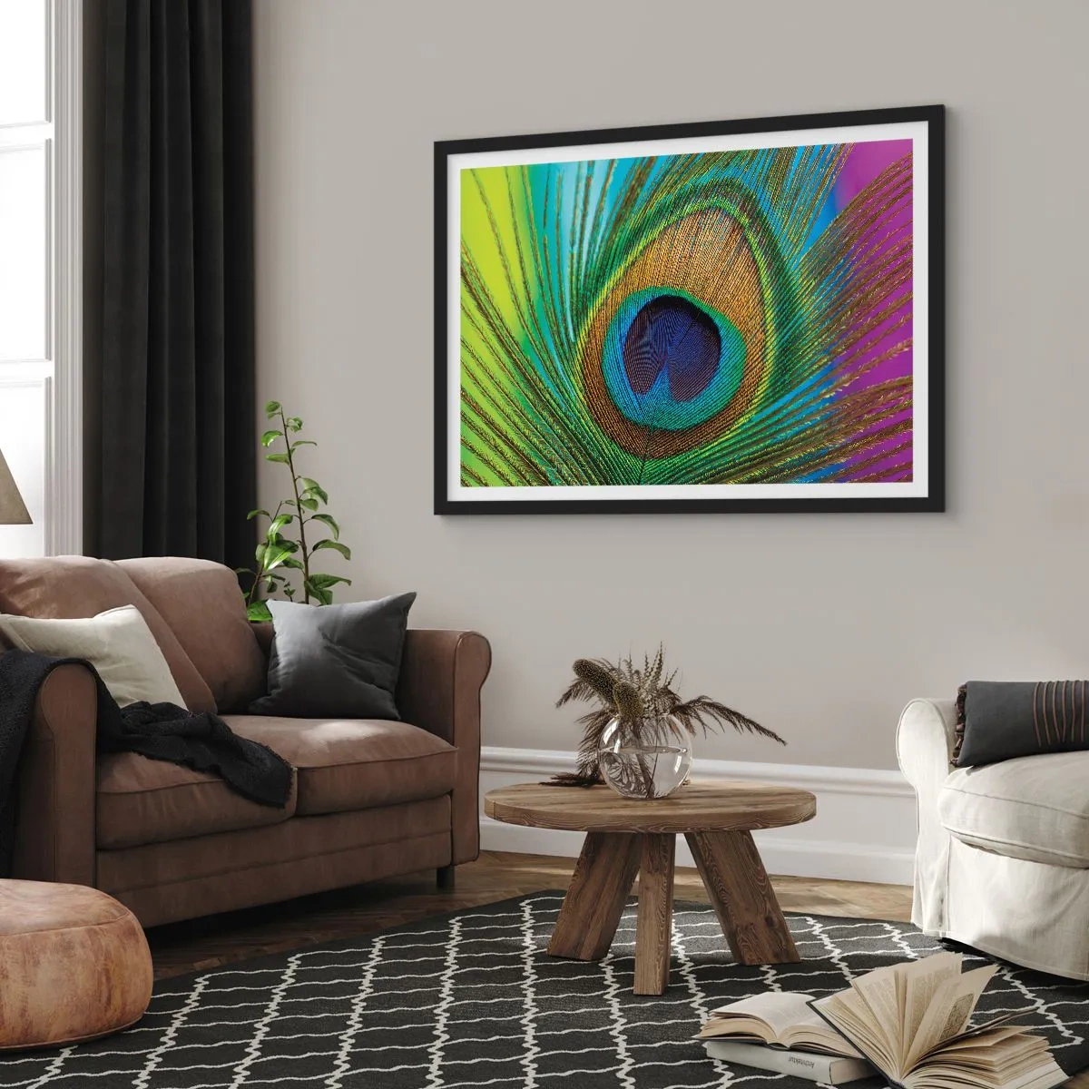 Poszter fehér keretben - Szemtől szemben - 70x50 cm
