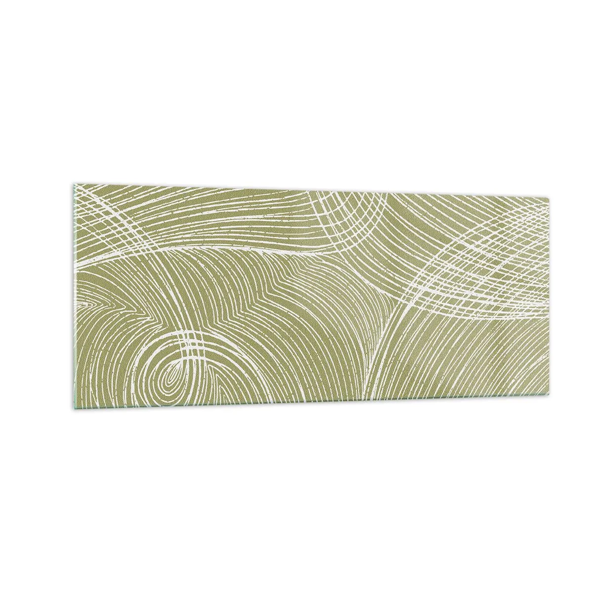 Üveg kép - Bonyolult absztrakció fehérben - 100x40 cm