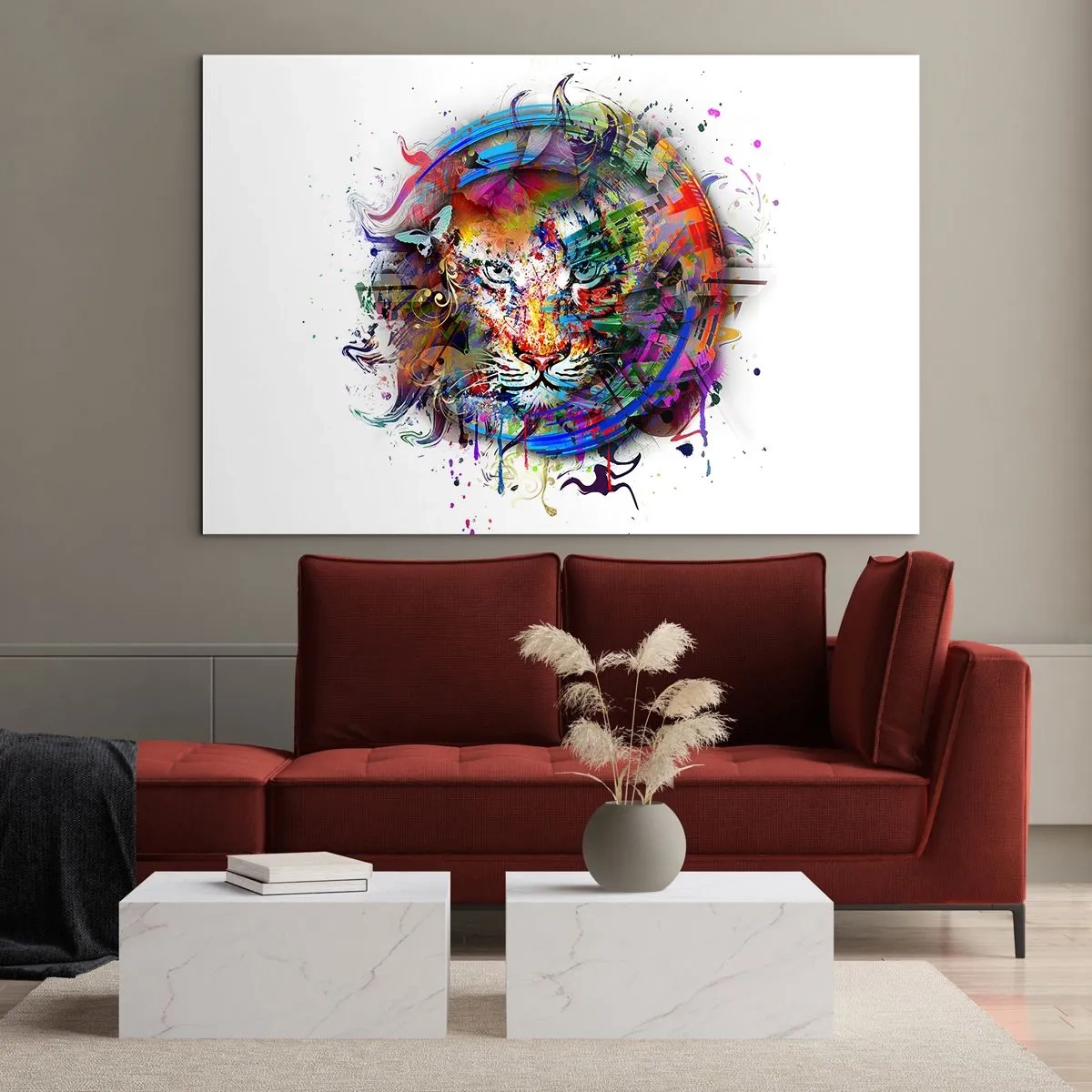 Üveg kép - Szivárványfátyol mögött lapul - 100x70 cm