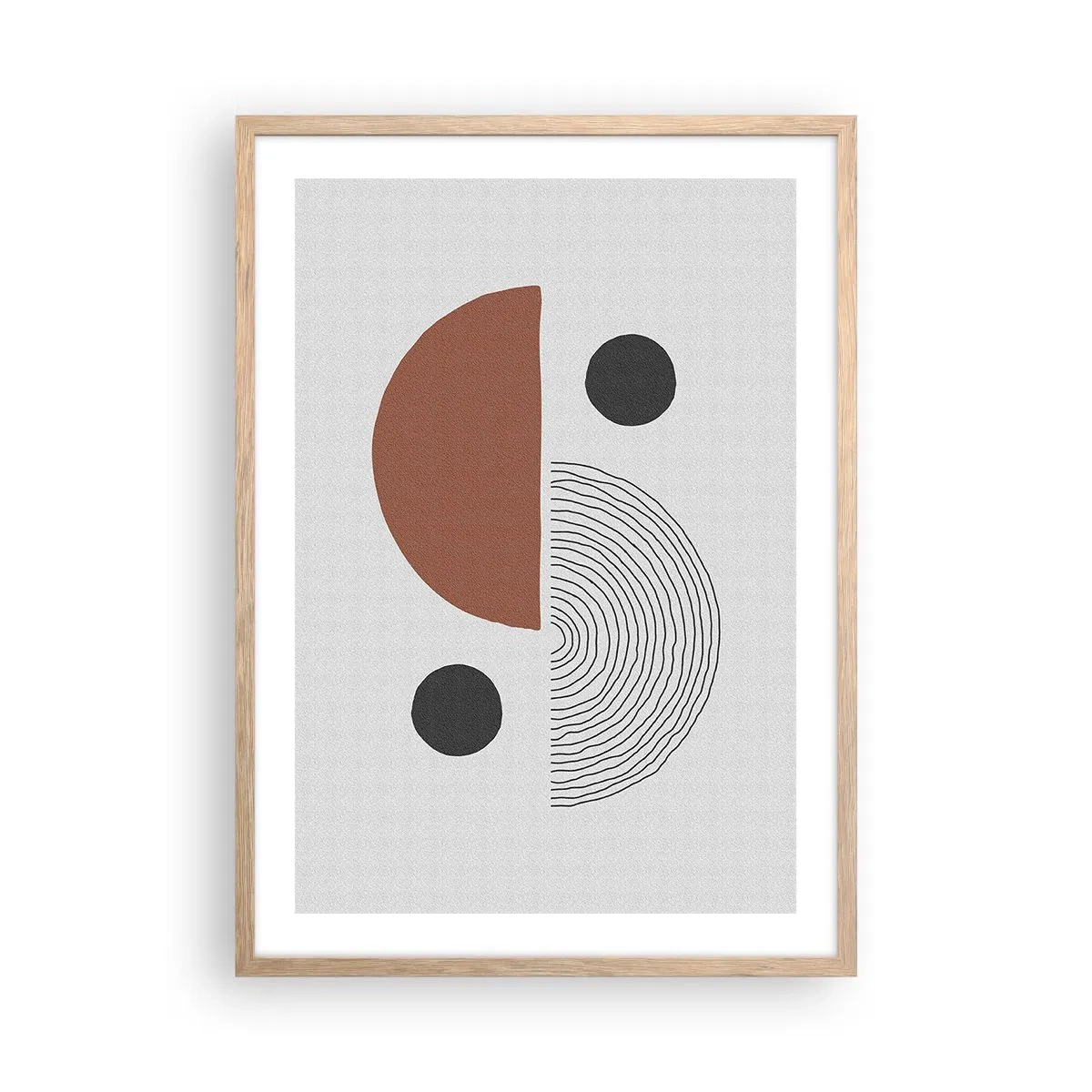 Poszter világos tölgy keretben - A kerék tökéletessége - 50x70 cm