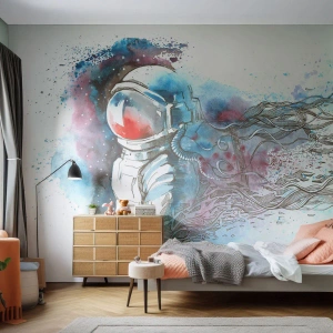 Fotótapéta Premium Sand - Egy az egyben az űrrel - Űrhajós, Űrhajós, Absztrakció - 350x256 cm