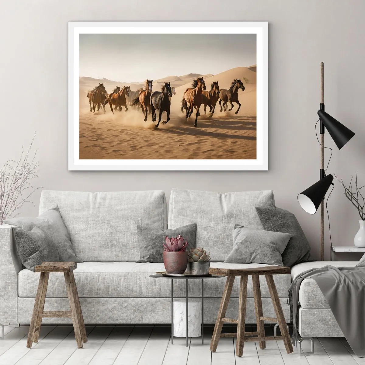 Poszter fekete keretben - Szabad, mint a szél - 70x50 cm