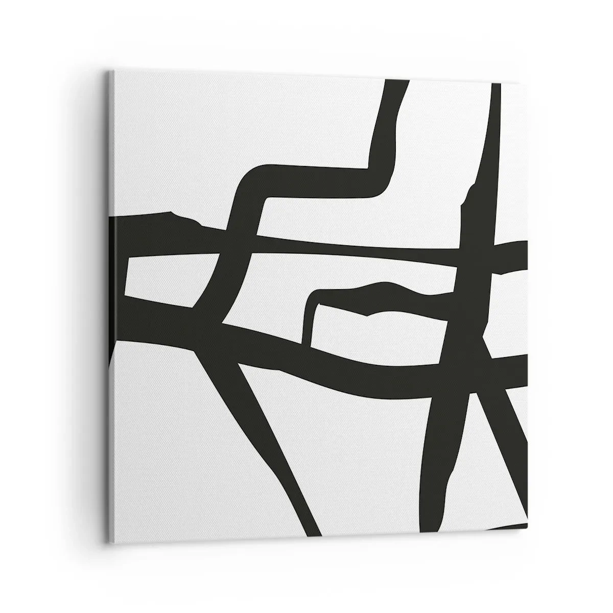 Vászonkép - Fekete-fehér konstrukció - 60x60 cm