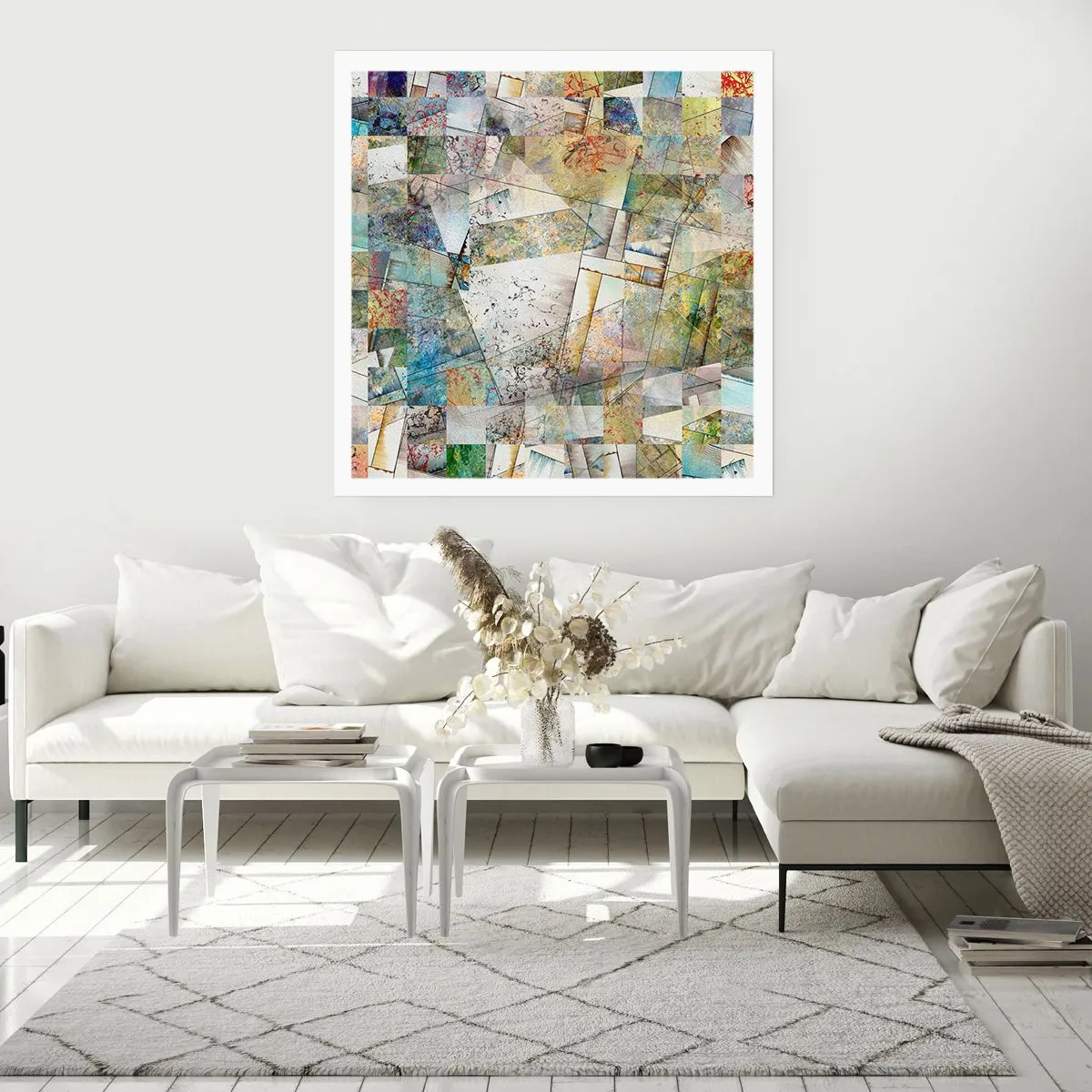 Poszter - Geometrikus átrendeződés - 30x30 cm