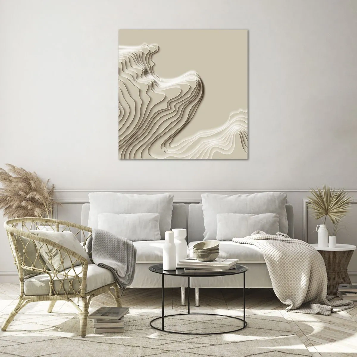 Üveg kép - Művészeti topográfia - 60x60 cm